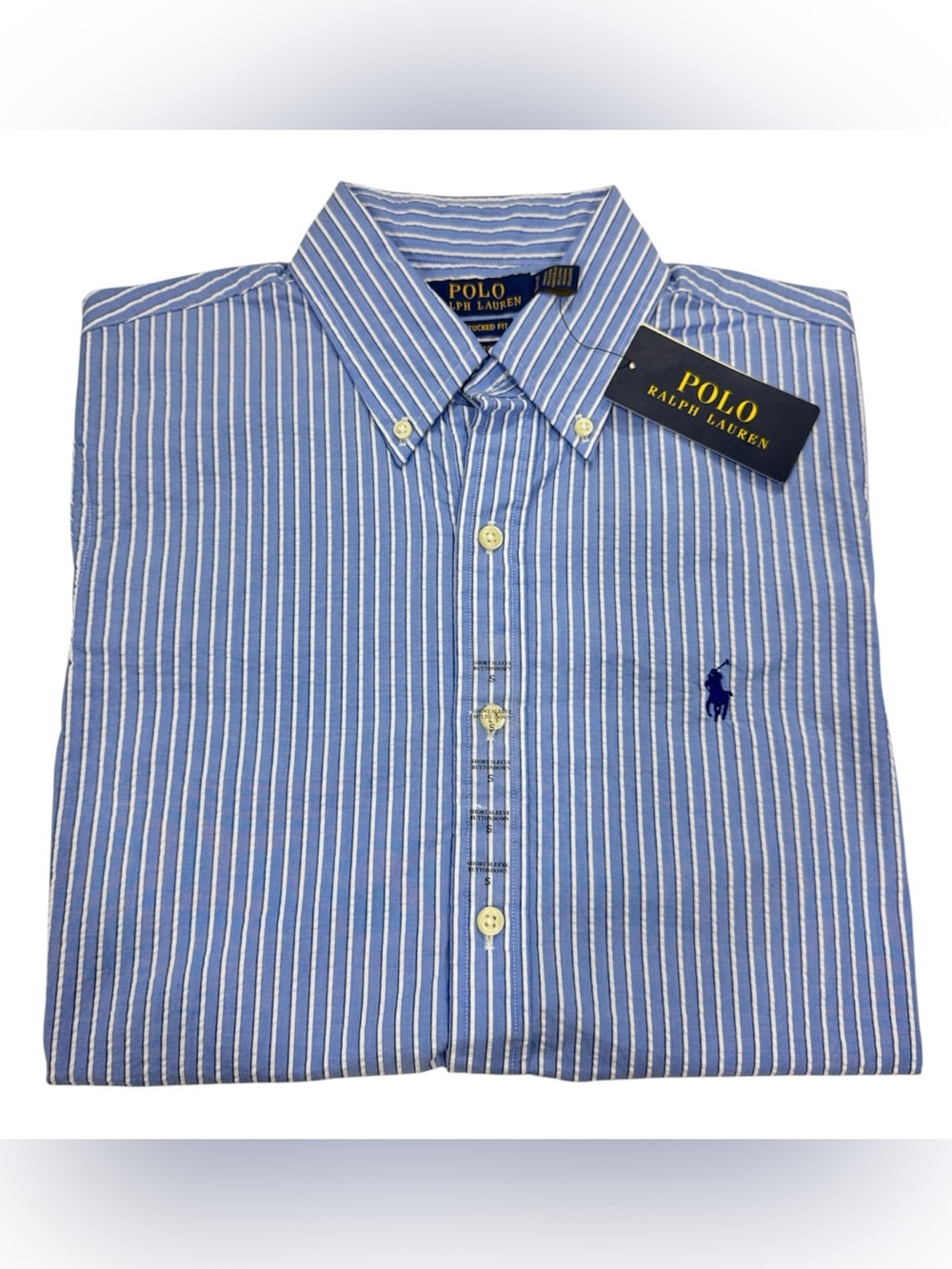 Polo Ralph Lauren Light Blue Striped Button Down Shirt Men’s Small